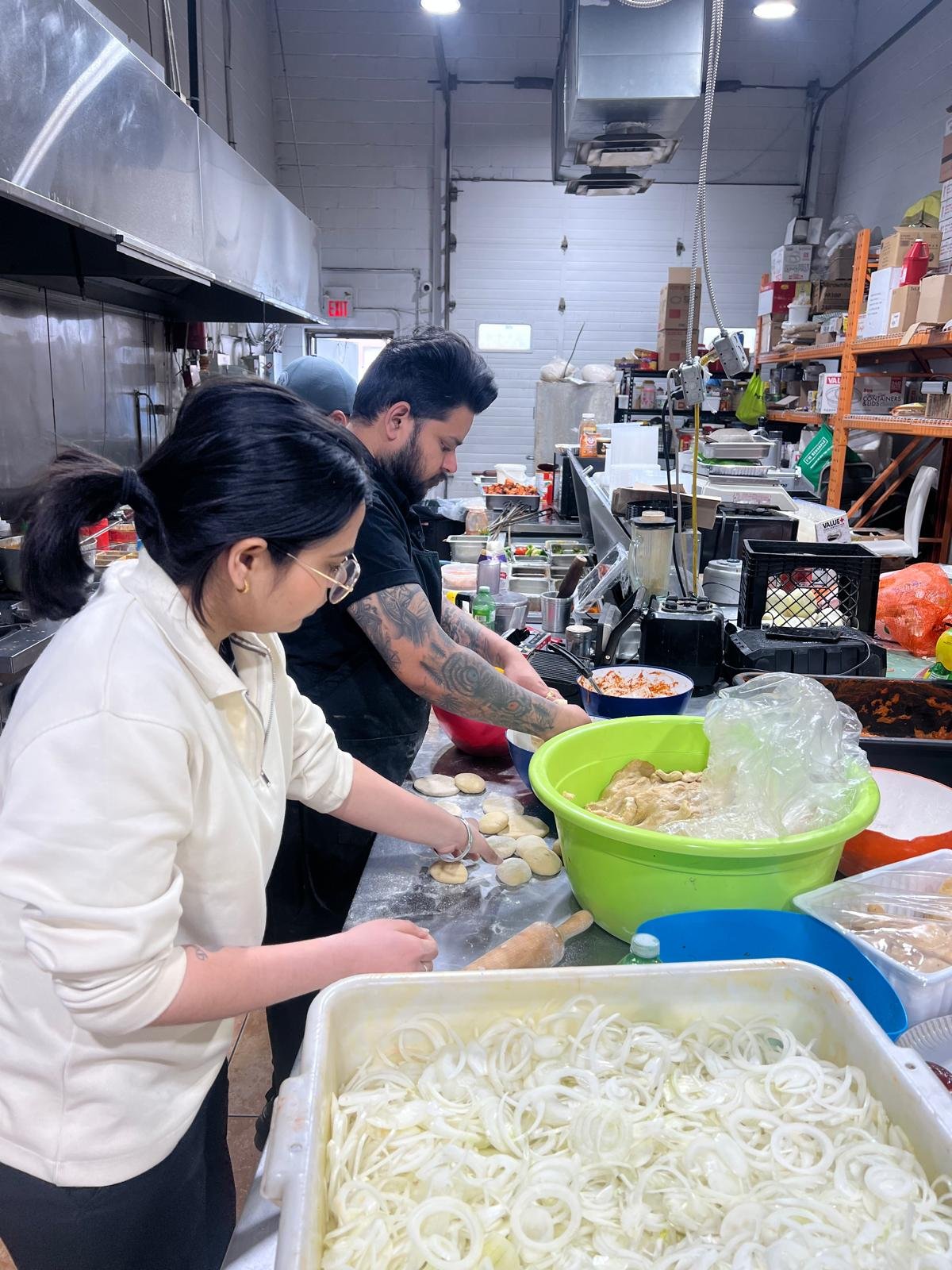 Carevia volunteers preparing meals